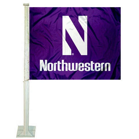 Northwestern Wildcats Car Auto Window Flag Cover