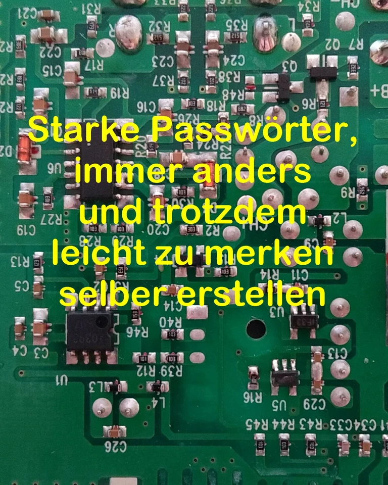 Passwort selber managen,für jeden Account anders,trotzdem leicht merken - Bild 1 von 1