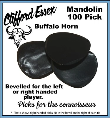 MANDOLINO 100 PICK. FATTO A MANO.CORNO DI BUFALO. PER GIOCATORI MANCINI O DESTRIMANI. - Immagine 1 di 3