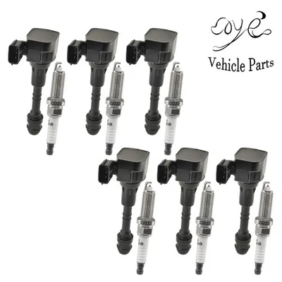 6X bobinas de encendido + 6X bujías para Nissan Altima Murano Infiniti 2002-07 3.5 Foto 1 de 4