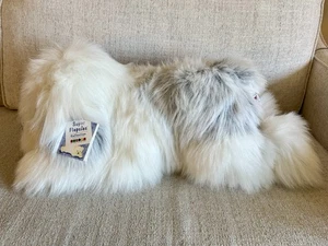28" Aurora Super Flopsies Oveja Perro Peluche Gris Blanco Esponjoso Piel De Colección RARO - Imagen 1 de 12