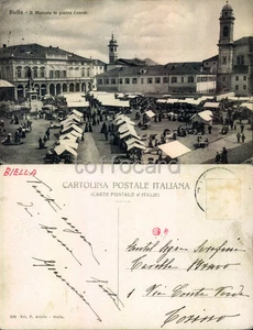 BIELLA CITTA'-MERCATO IN PIAZZA CAVOUR-D16-85 - Picture 1 of 1