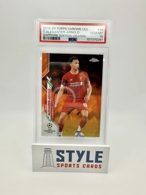 2019-20 Chrome Sapphire UCL Trent Alexander Arnold Orange 38/50 PSA 10 Liverpool - Image 1 of 2