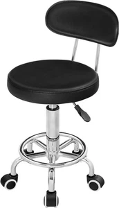 Taburete con ruedas ajustable en altura Silla de dibujo giratoria 360° Silla de escritorio de oficina - Imagen 1 de 9