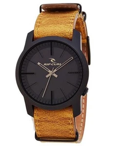 Rip Curl CAMBRIDGE LEATHER WATCH Waterproof Watch New - A2692 Midnight Tan - Picture 1 of 2