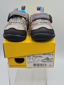 Tsukihoshi, Marina Taupe/Sky Slip On Shoes, Little Boy’s ( Toddler) Size 4.5M - Picture 1 of 10