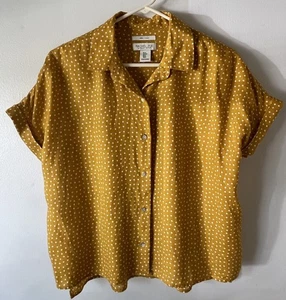 RACHEL ZOE Damen Bluse gepunktet, 100% Leinen. Kurzarm, Größe S - Bild 1 von 5