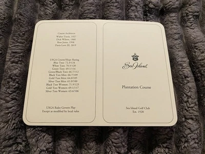 Tarjeta de puntuación Sea Island Golf Club Plantation Course RSM Classic Host PGA Tour Foto 1 de 2