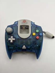 SEGA Dreamcast Controller - Ocean Clear BLUE Atomic HKT-7700 - Tested OEM