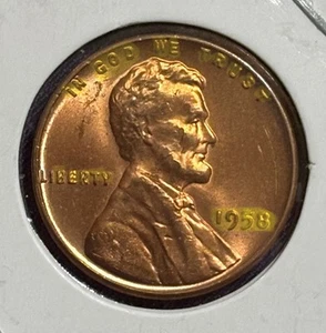 1958 USA ๐บ๐ธ Lincoln Wheat Cent 1c ~ Doubled Die!! Mint!! - Picture 1 of 5