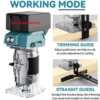 NEW Cordless Wood Router Trimmer Woodworking Palm Router for Makita 18V Battery - image 1 of 4