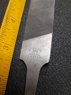 Lima Nicholson de 12" corte liso (cuchillo) hecha en EE. UU. Foto 1 de 4