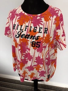 Ladies Summer Floral T Shirt Top By Tommy Hilfiger Size 2X - Picture 1 of 11