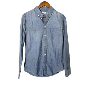 Everlane Damen The Chambray Slim Fit Hemd - Knopfleiste Gr. XS - Bild 1 von 6