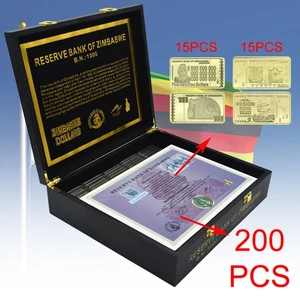 200pcs with 30 Bars Nonillon Containers Certificates Zimbabwe UV Paper Banknotes - Picture 1 of 5