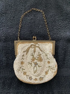 Vintage Beaded Evening Bag. Purse. French. - Image 1 of 4