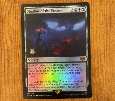 Shadow of the Enemy [Prerelease] M 0107, NM Foil Promo, MTG LotR Lord Rings LTR - Image 1 of 4