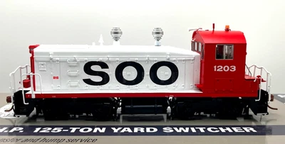 HO RAPIDO 27553 EMD SW1200 SOO LINE EX MN&S # 1203 DC DCC SOUND - Image 1 of 3