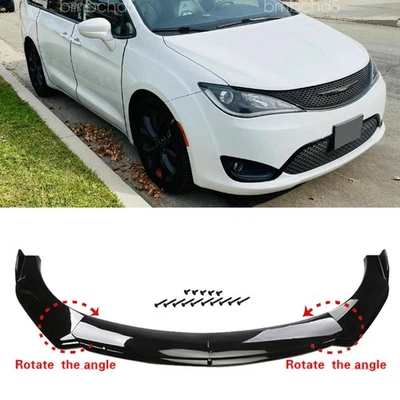 For Chrysler Pacifica Gloss Black Car Front Bumper Lip Spoiler Splitter Body Kit Foto 1 de 4