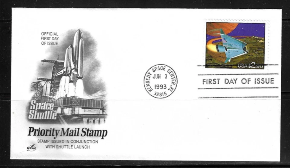 US SC # 2543 Futuristic Space Shuttle  FDC . Artcraft Cachet - Image 1 of 1