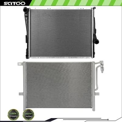 Car Radiator and A/C Condenser Kit Fits 1999 BMW 323is 2001-2004 2005 BMW 330Ci - Image 1 of 4