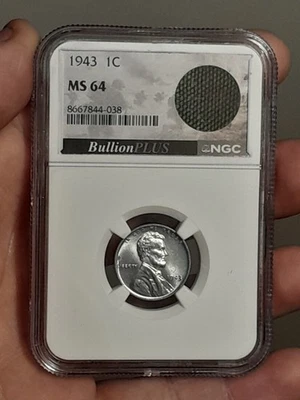 1943-P 1C MS64 NGC Cert World War II Era M6 Bazooka Rocket Bag Frag Bullion Plus - Image 1 of 4