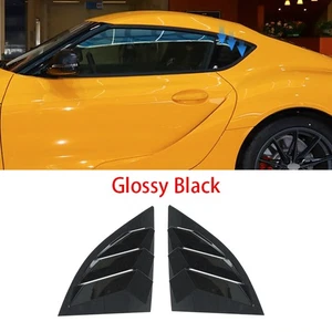 Cubierta de persianas de ventilación de persianas laterales negras brillantes para Toyota Supra 2019-2025 - Imagen 1 de 3