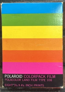 Polaroid Type 108 Polacolor Land Camera Film 8 Prints Vintage Exp. 10/1971 - Picture 1 of 5