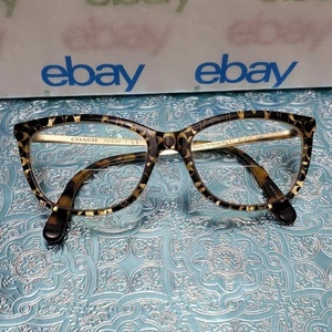 COACH HC 6124 5519 Golden Spotty Tortoise Sig C 51□17 140 Eyeglasses Frames Only - Picture 1 of 24