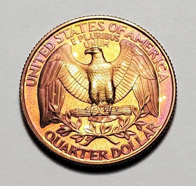 TONED 1998 S WASHINGTON QUARTER CLAD PROOF UNC #P2650 - Image 1 of 2