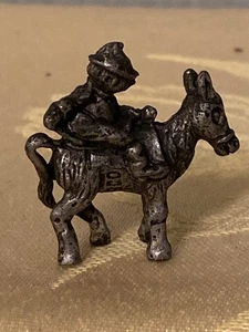 Vintage Tasco Zinn Mann auf Esel Maultier Figur Don Quijote Miniatur - Bild 1 von 3