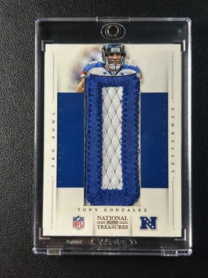 TONY GONZALEZ 2012 NATIONAL TREASURES #16 PRO BOWL LETTERMAN LETTER PATCH 2/8 - Image 1 of 2