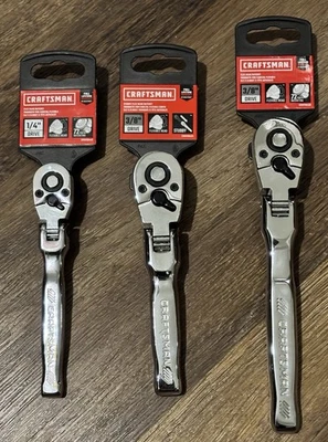 Trinquetes rechonchos Craftsman Flex Head unidades de 3/8" 99420 y 99425 + unidad de 1/4" 99440 Foto 1 de 4