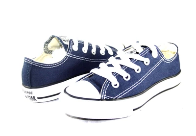 ZAPATO INFORMAL CONVERSE CHUCK TAYLOR 3J237 AZUL MARINO BLANCO LONA NIÑOS PEQUEÑOS ALL STAR Foto 1 de 4