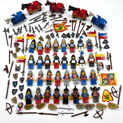 Lego lot of 32 Vintage Knights Scale Dragon Lion minifig weapons castle Barding - Image 1 of 4