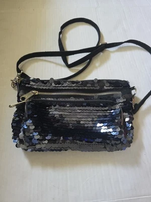 РОЗОВЫЙ темно-синий блестками сумочка/дамская сумка, сумка через плечо. Милый, стильный, модный, Y2K - Изображение 1 из 4