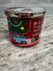 Bath And Body Works Winter Candy Apple 14.5 oz Candle 3 Wick NEW - Picture 1 of 3