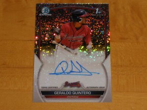 Geraldo Quintero 2023 Bowman Chrome CPA-GQ 1st Speckle Refractor Auto SP RC /299