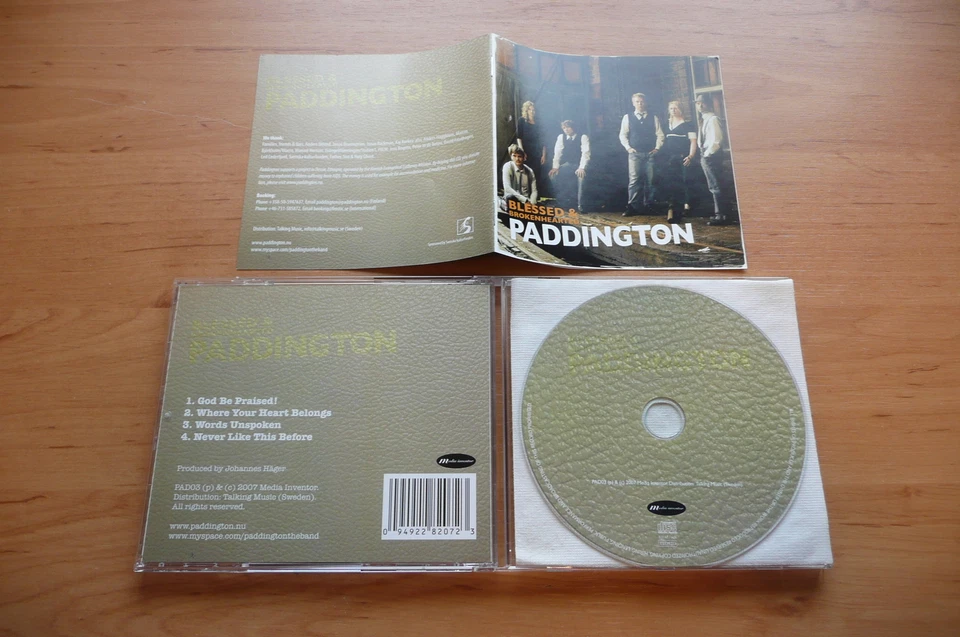 @ CD PADDINGTON - BLESSED & BROKENHEARTED / MEDIA INVENTOR 2007 / POP ROCK EP - Image 1 of 1