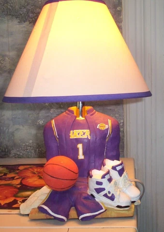 NBA Lakers Desk Lamp with Basketball Shoes and Jersey Cover