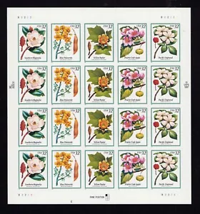 3193-3197 Flowering Trees of North America Sheet of 20 32¢ Stamps MNH - Picture 1 of 4