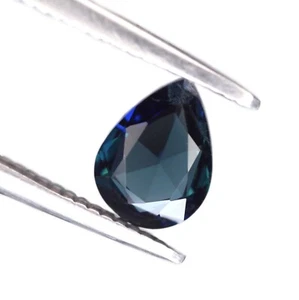 Superb Certified 0.62ct Natural Unheated Teal Sapphire VVS Clarity Rose Cut Pear - Picture 1 of 8