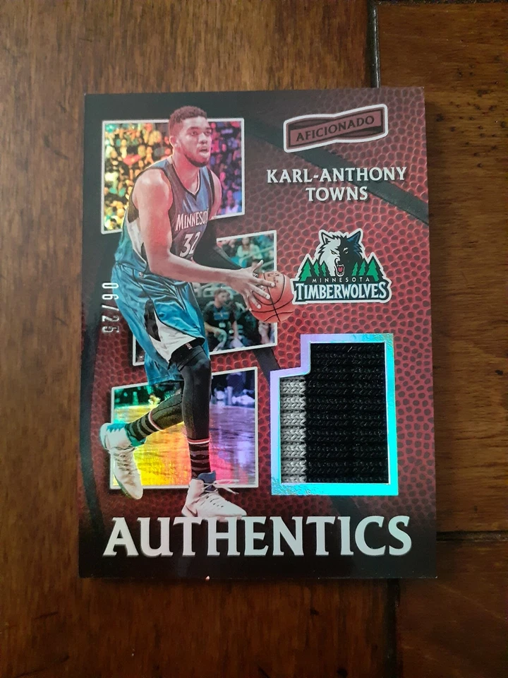 2016-17 Aficionado KARL ANTHONY-TOWNS Authentics Patch Relic /25 - Image 1 of 2