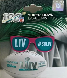 SUPER BOWL 54 SUNGLASSES STYLE PIN NFL FOOTBALL KANSAS CITY CHIEFS CHAMPIONS - Picture 1 of 1