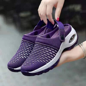 Women Walking Shoes Orthopedic Diabetic Air Cushion Sneakers Slip-On Sandals New - Picture 1 of 19
