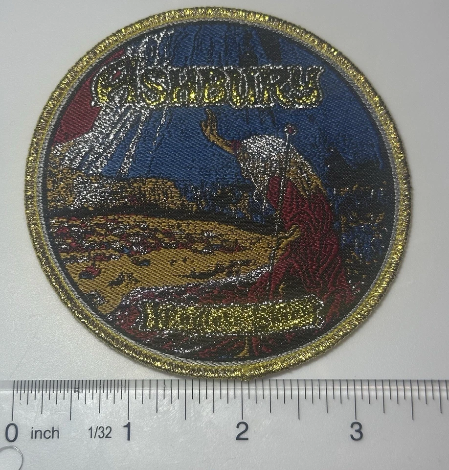 Ashbury Endless Skies Metallic Gold Border Metallic Threading Woven Patch  - Image 1 of 1