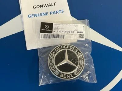 Mercedes Benz SLC300 CLA250 E300 E400 Black Wheel Center Hub Cap OE 2224002200 - Image 1 of 3