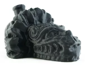 Silbato de la muerte azteca Quetzalcóatl ónix negro serpiente emplumada dios HECHO EN EE. UU. - Imagen 1 de 6