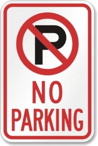 Aluminum No Parking Aluminum Weatherproof 8" x 12" Sign p00410 - Picture 1 of 1