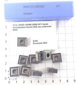 10 St. SNMG 120408 2200X KF1 Hertel Wendeplatten Inserts NOS neu unbenutzt B620 - Bild 1 von 2